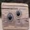 Boucles d'oreilles en argent et quartz fumé