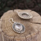 Boucles d'oreilles en argent et quartz