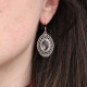 Boucles d'oreilles en argent et quartz