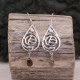 Boucles d'oreilles en argent et quartz fumé