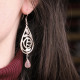 Boucles d'oreilles en argent et quartz rose