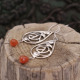 Boucles d'oreilles en argent et cornaline