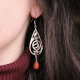 Boucles d'oreilles en argent et cornaline