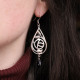 Boucles d'oreilles en argent et onyx