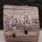 Boucles d'oreilles en argent et onyx