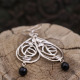 Boucles d'oreilles en argent et onyx