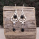 Boucles d'oreilles en argent et onyx