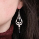 Boucles d'oreilles en argent et onyx