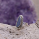 Bague en argent et opale bleue