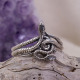 Bracelet rigide en argent serpent