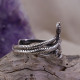 Bracelet rigide en argent serpent