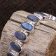 Bracelet en argent et labradorite