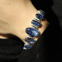 Bracelet en argent et kyanite