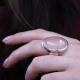 Bague en argent et quartz rose