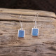 Boucles d'oreilles en argent et calcite bleue