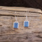 Boucles d'oreilles en argent et calcite bleue