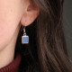 Boucles d'oreilles en argent et calcite bleue