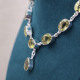 Collier en argent et pierre topaze jaune