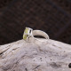 Bague en argent et topaze jaune