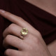 Bague en argent et topaze jaune