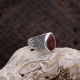 Bague en argent et racine de Rubis