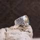 Bague en argent et turquoise cuivrée