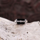 Bague d'exception en argent avec marcassites et onyx - serpent