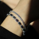 Bracelet d'exception en argent avec opale noire