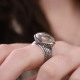 Bague en argent et quartz