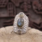 Bague en argent et labradorite