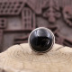 Bague en argent et onyx