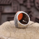 Bague en argent et cornaline