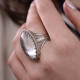 Bague en argent et quartz