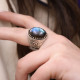 Bague en argent et labradorite