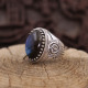 Bague en argent et labradorite