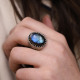 Bague en argent et labradorite