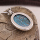 Pendentif en argent et turquoise