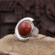 Bague en argent et corail