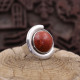 Bague en argent et corail