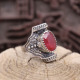 Bague en argent et racine de Rubis