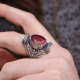 Bague en argent et racine de Rubis