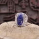 Bague en argent et racine de Saphir