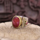 Bague en argent et racine de Rubis