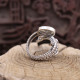 Bague en argent et pierre quartz lemon - crocodile