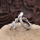 Bague en argent et pierre quartz lemon - crocodile