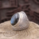 Bague en argent et labradorite