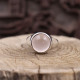 Bague en argent et quartz rose