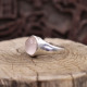 Bague en argent et quartz rose