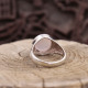 Bague en argent et quartz rose