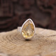 Bague en argent et citrine